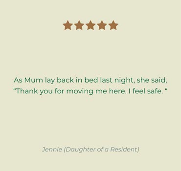 care home testimonial