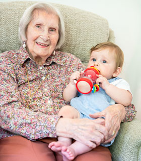 Coombe House care home resident