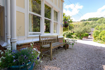 Outdoors at Coombe House care home