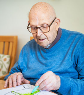 Coombe House care home resident