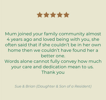 care home testimonial